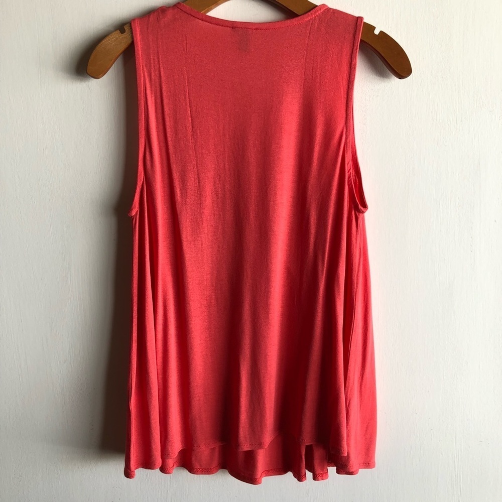 J. Crew coral pleated swing tank top - Picture 5 of 6